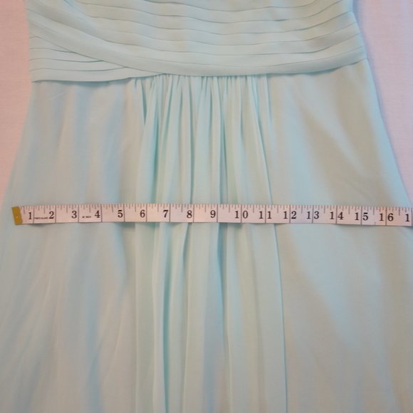 Donna Morgan Green Teal Sheer Gown - Picture 9 of 16